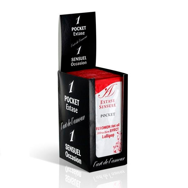 EXTASE SENSUAL - OLEJEK DO MASAŻU Z EFEKTEM ROZGRZEWAJĄCYM FEROMONY LOLLIPOP 10 ML