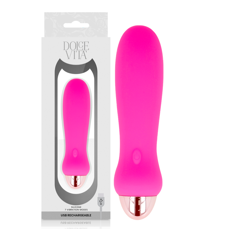 DOLCE VITA - WIBRATOR AKUMULATOROWY FIVE PINK 7 PRĘDKOŚCI