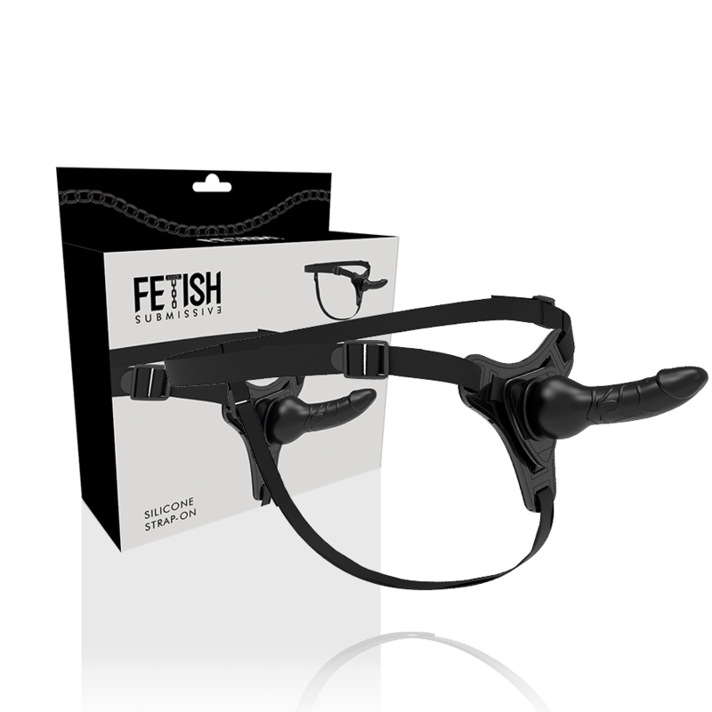 FETYSZ UPRZĄŻ DLA SUBMISYWNEJ - CZARNY SILIKON REALISTYCZNY 16 CM