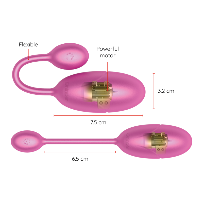 ONINDER - WIBRUJĄCE JAJECZKO TOKIO RÓŻOWE 7,5 X 3,2 CM BEZPŁATNA APLIKACJA