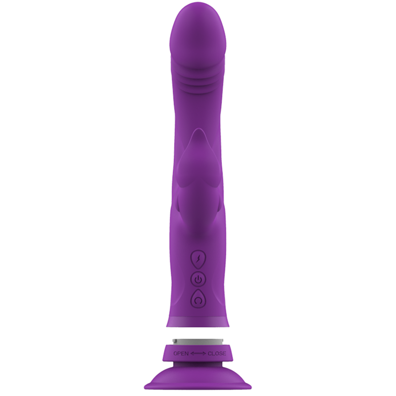 INTENSYWNY - CASANOVA RABBIT SILIKONOWY WIBRATOR POTRÓJNY SILNIK FIOLETOWY