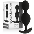 BLACK&SILVER - ORSON PLUG SILIKONOWY 2 FALE ANALNE 9 CM