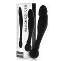 CZARNO-SREBRNY – KARL DILDO STYMULUJĄCE PUNKT G 18 CM