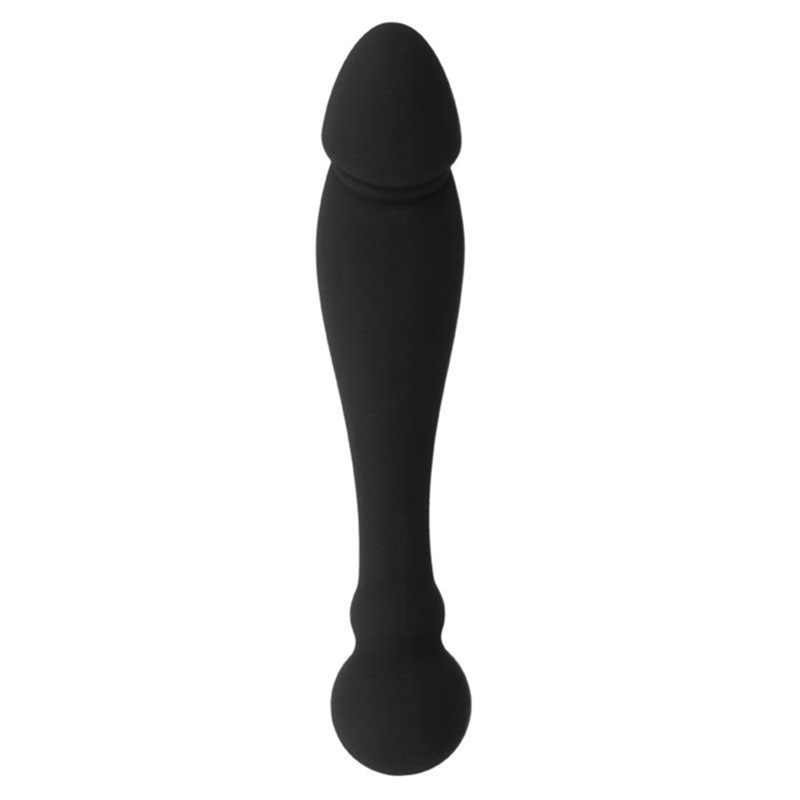 CZARNO-SREBRNY – KARL DILDO STYMULUJĄCE PUNKT G 18 CM