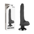 PENIS - REALISTYCZNY WIBRATOR 2 W 1 CZARNY 18.5 CM -O- 4 CM