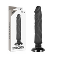 BASECOCK - REALISTYCZNY WIBRATOR 2-1 CZARNY 20 CM -O- 4 CM
