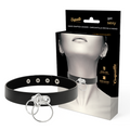 COQUETTE CHIC DESIRE - CHOKER Z EKOSKÓRY Z PODWÓJNYMI KÓŁKAMI