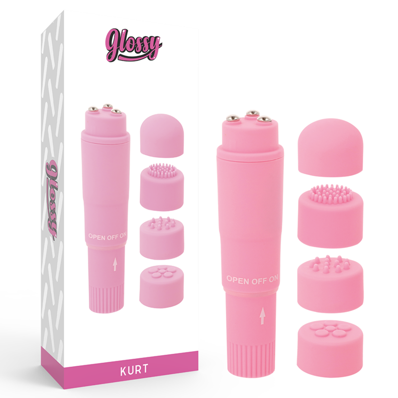 GLOSSY - MASAŻER KIESZONKOWY KURT RÓŻOWY