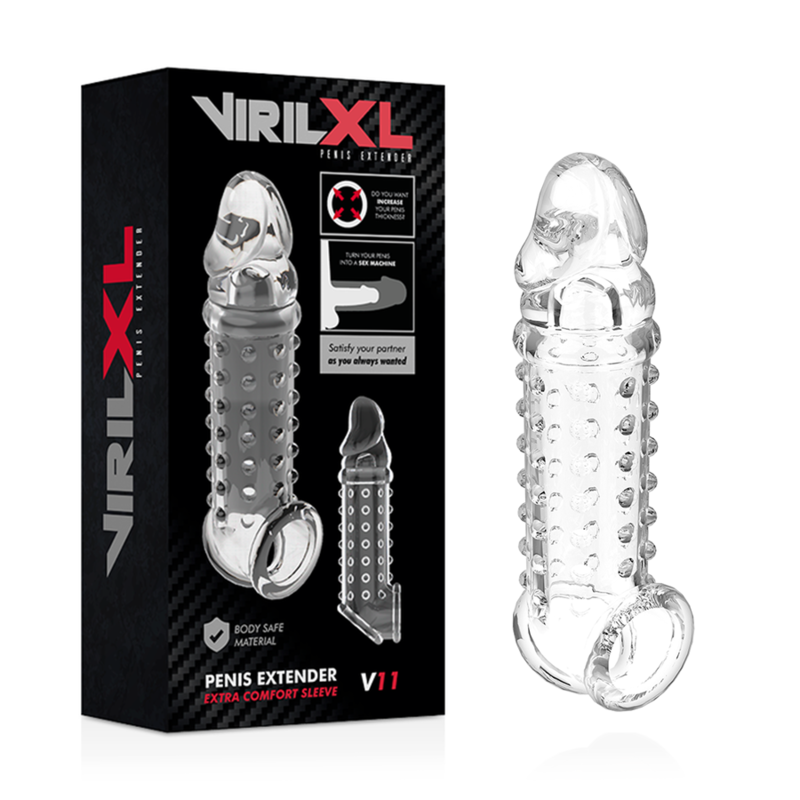 VIRILXL - PRZEDŁUŻENIE PENISA I NAKŁADKA V11 TRANSPARENTNE