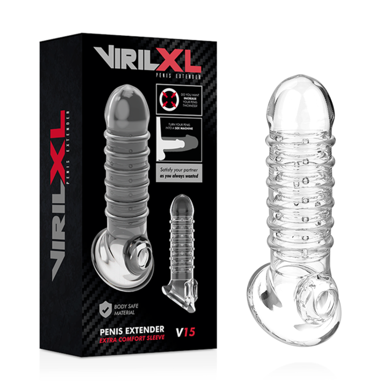 VIRILXL - PRZEDŁUŻKA I NAKŁADKA NA PENISA V15 PRZEZROCZYSTA