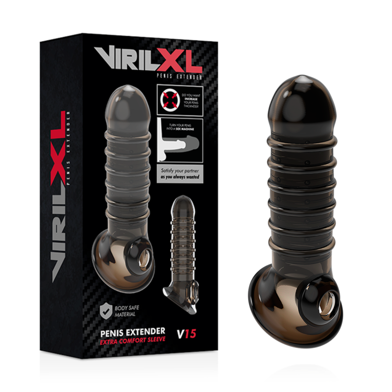 VIRILXL - PRZEDŁUŻKA I NAKŁADKA NA PENISA V15 CZARNA