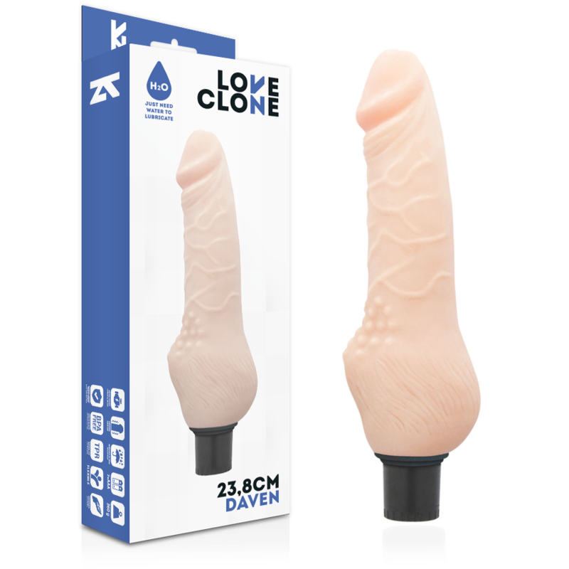 LOVECLONE - DAVEN REALISTYCZNY SAMOSMARUJĄCY 23.8 CM -O- 3.8 CM