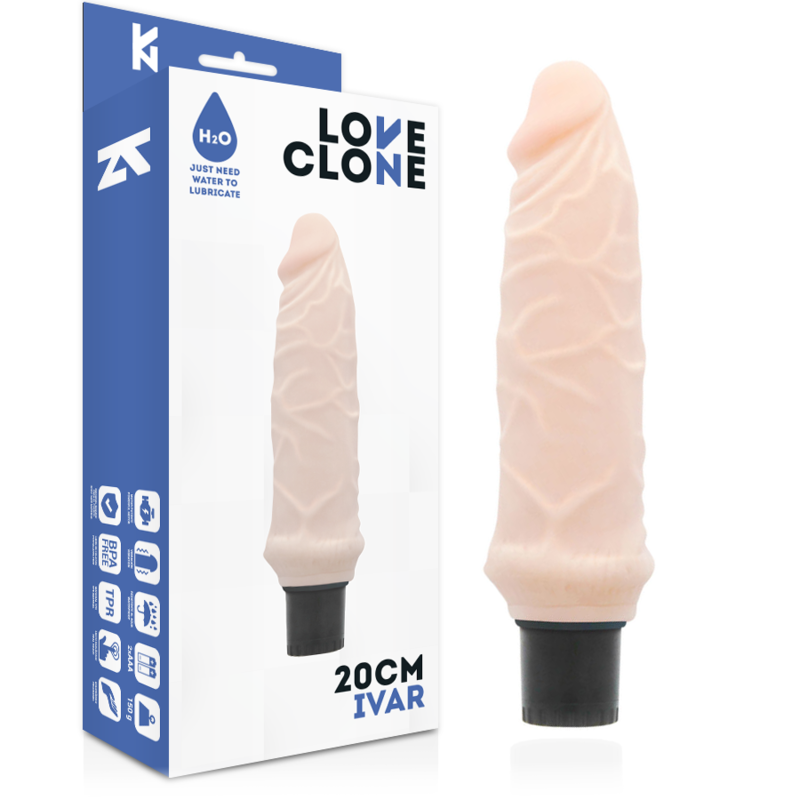 LOVECLONE - WIBRATOR Z WŁASNYM SMAROWANIEM IVAR 20 CM -O- 3.7 CM