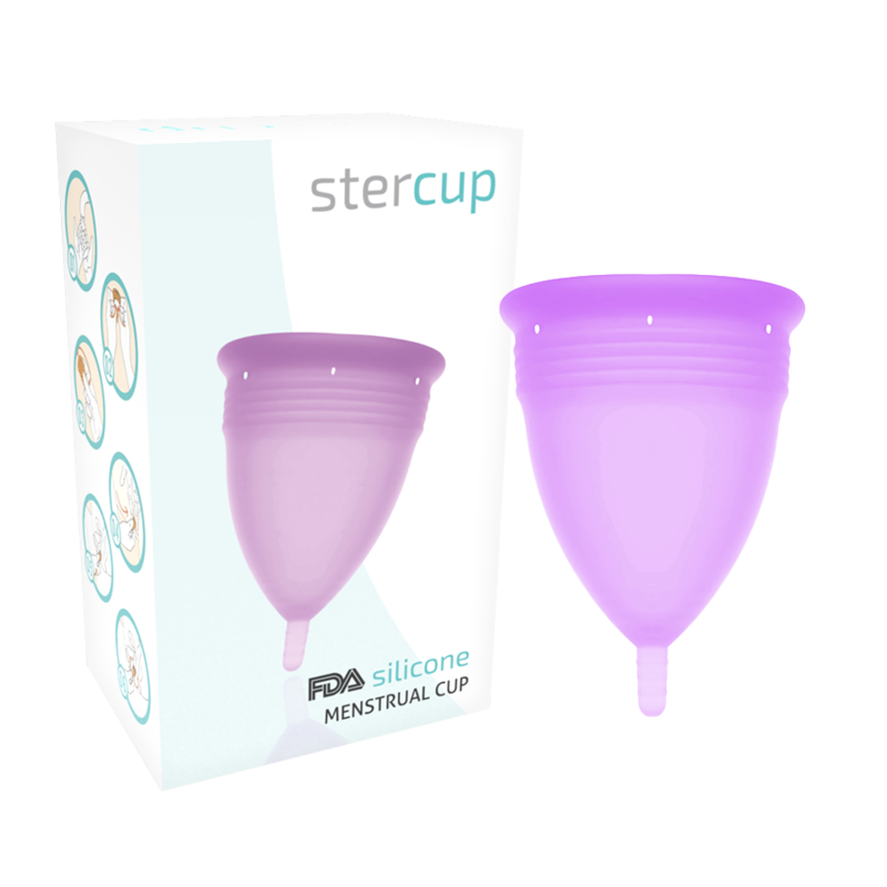 STERCUP - FDA SILIKONOWY KUBECZEK MENSTRUACYJNY FIOLETOWY - ROZMIAR L