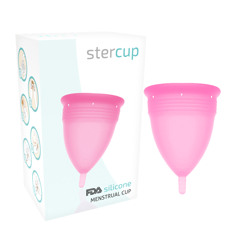 STERCUP - KUBECZEK MENSTRUACYJNY SILIKONOWY RÓŻOWY - ROZMIAR S