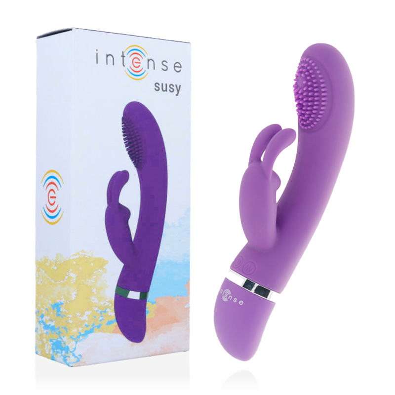 INTENSE - LILAC RUCHOMY WIBRATOR-KRÓLIK Z SILIKONU SUSY