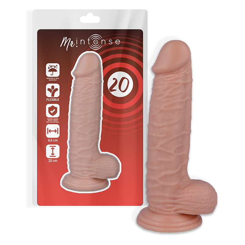 MR INTENSE - 20 REALISTYCZNYCH PENISÓW 20 CM -O- 4,6 CM