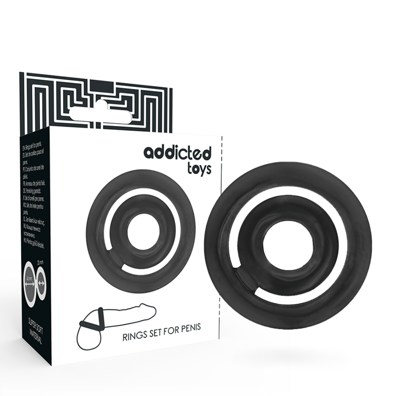 ADDICTED TOYS - POTENZ- C-RING PENIS CZARNY