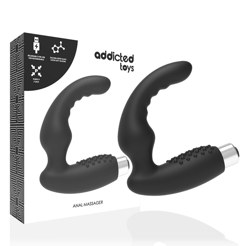ADDICTED TOYS - WIBRATOR PROSTATYCZNY AKUMULATOROWY MODEL 2 - CZARNY