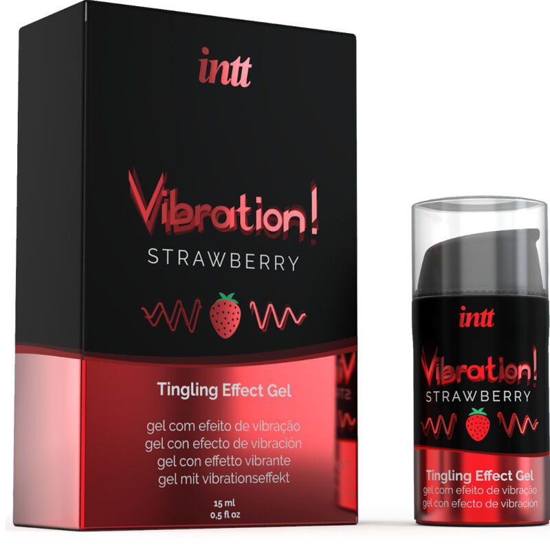 INTT - SILNY INTYMNY STYMULUJĄCY ŻEL WIBRUJĄCY TRUSKAWKA 15 ML