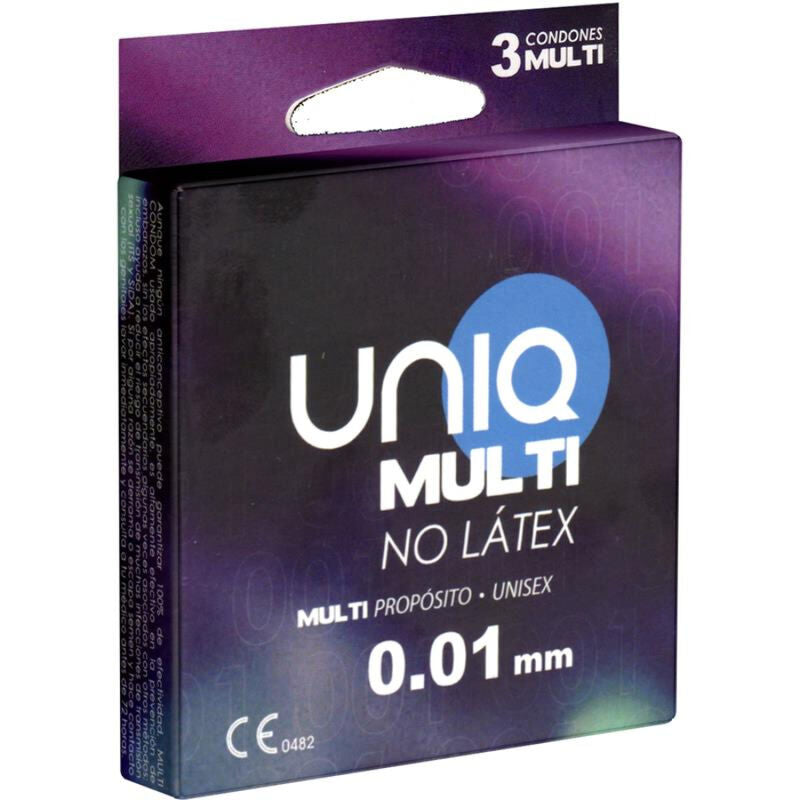 UNIQ - WIELOPAKI BEZPIECZNYCH LATEKSOWYCH PREZERWATYW 3 SZTUKI