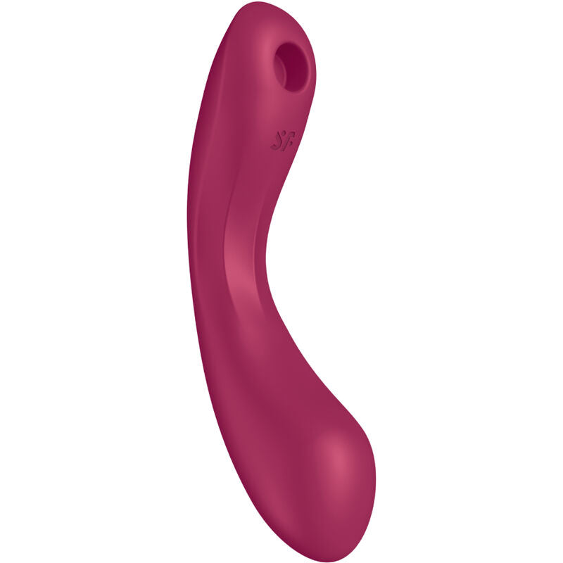 SATISFYER - CURVE TRINITY 1 WIBRATOR Z FUNKCJĄ PULSACJI POWIETRZA, CZERWONY