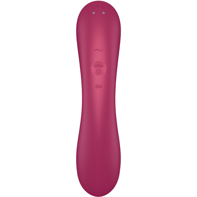 SATISFYER - CURVE TRINITY 1 WIBRATOR Z FUNKCJĄ PULSACJI POWIETRZA, CZERWONY