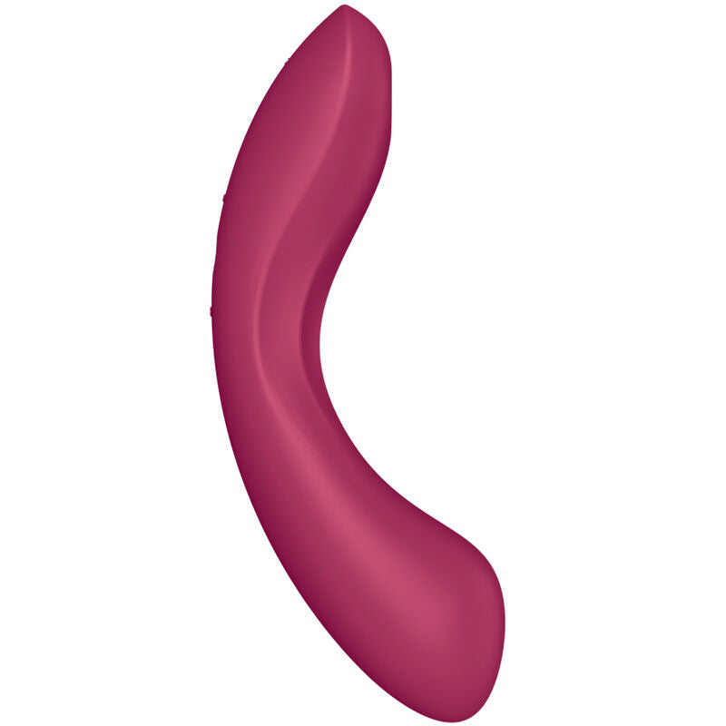 SATISFYER - CURVE TRINITY 1 WIBRATOR Z FUNKCJĄ PULSACJI POWIETRZA, CZERWONY