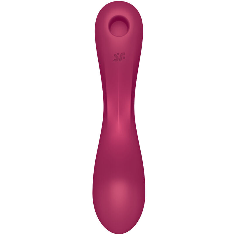 SATISFYER - CURVE TRINITY 1 WIBRATOR Z FUNKCJĄ PULSACJI POWIETRZA, CZERWONY