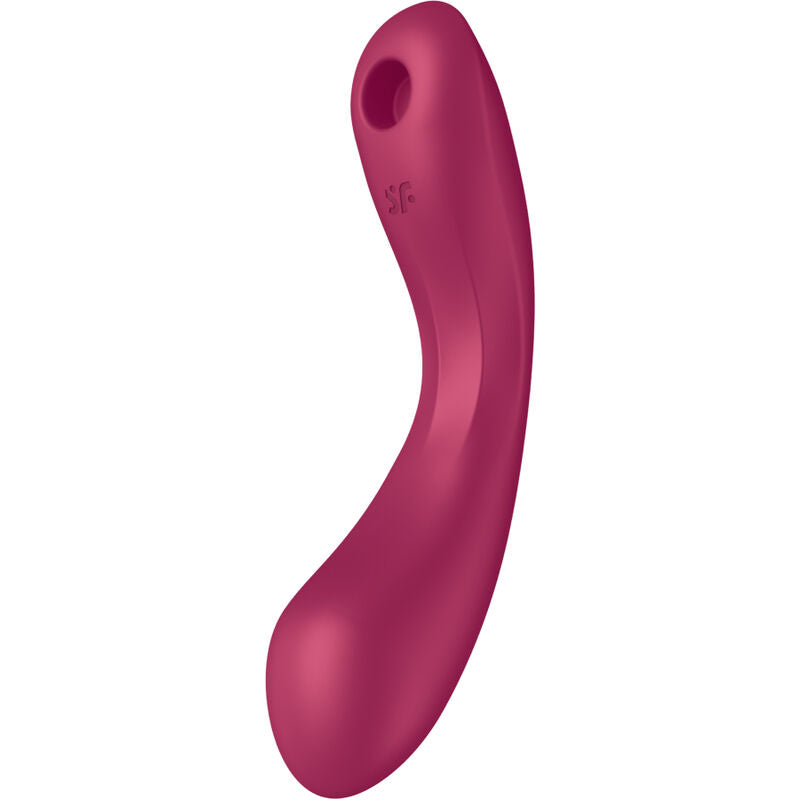 SATISFYER - CURVE TRINITY 1 WIBRATOR Z FUNKCJĄ PULSACJI POWIETRZA, CZERWONY