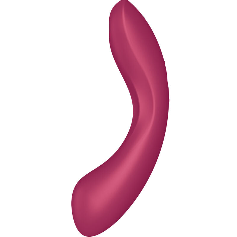 SATISFYER - CURVE TRINITY 1 WIBRATOR Z FUNKCJĄ PULSACJI POWIETRZA, CZERWONY