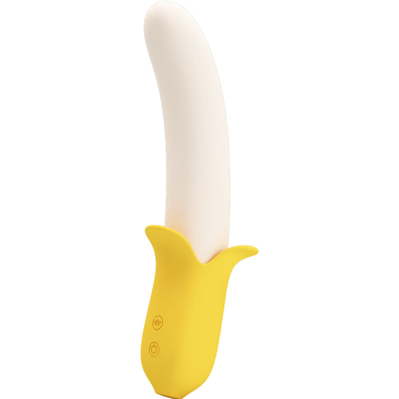 PRETTY LOVE - BANANA GEEK SUPER POWER 7 WIBRACJI GÓRA-DÓŁ SILIKON CZARNY