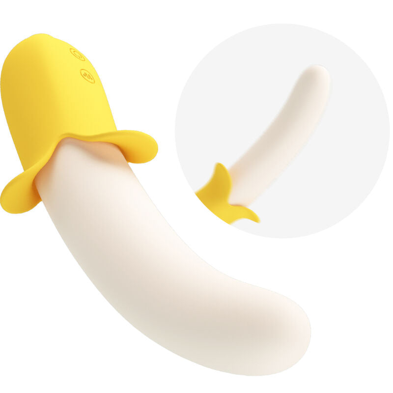 PRETTY LOVE - BANANA GEEK SUPER POWER 7 WIBRACJI GÓRA-DÓŁ SILIKON CZARNY