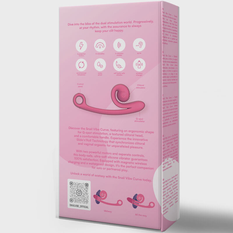 WIBRATOR SNAIL VIBE – CURVE, RÓŻOWY