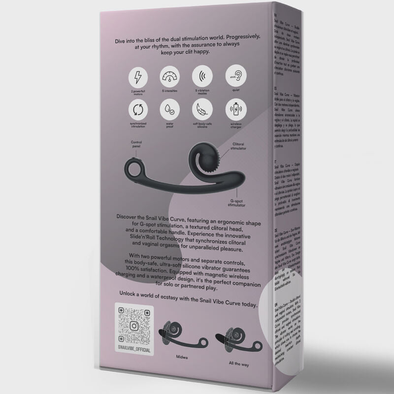 WIBRATOR CURVE CZARNY - SNAIL VIBE