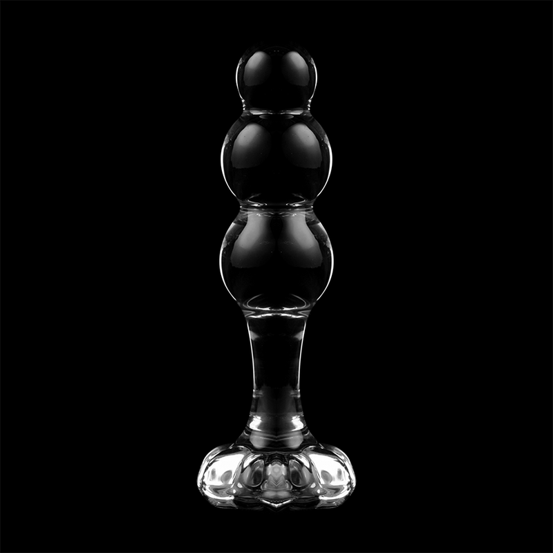SERIA NEBULA BY IBIZA - MODEL 1 KOREK ANALNY ZE SZKŁA BOROKRZEMOWEGO PRZEZROCZYSTY 10.5 CM -O- 3 CM