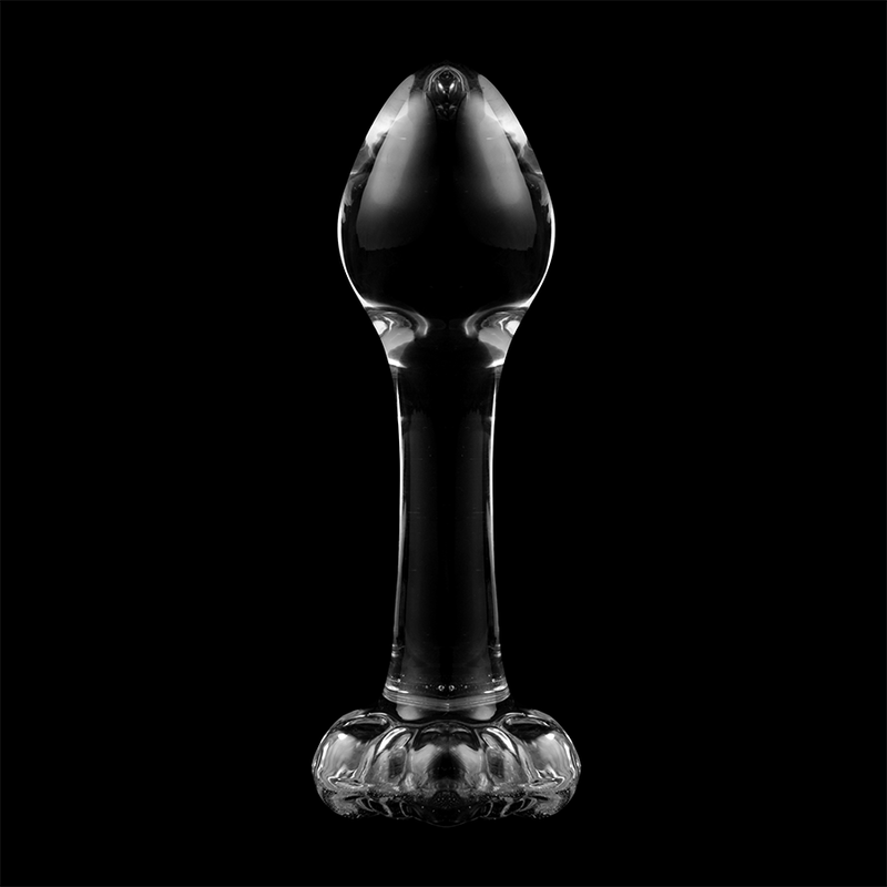 NEBULA SERIES BY IBIZA - MODEL 2 KOREK ANALNY ZE SZKŁA BOROKRZEMIANOWEGO PRZEZROCZYSTY 11 CM -O- 3.5 CM
