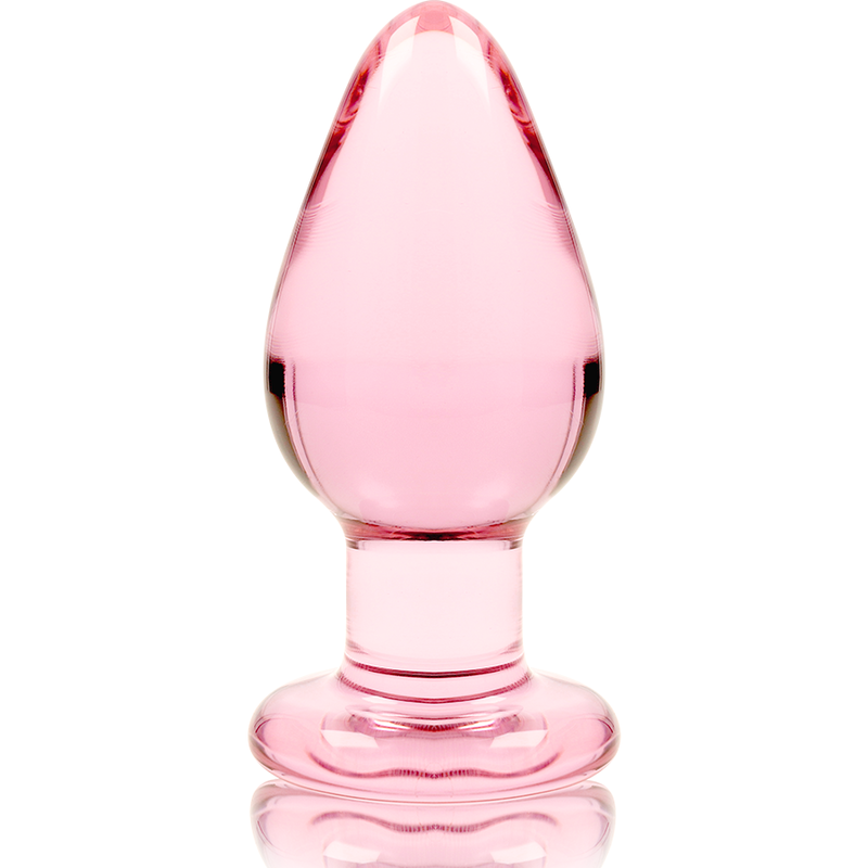 SERIA NEBULA BY IBIZA – MODEL 3 KOREK ANALNY ZE SZKŁA BOROKRZEMOWEGO RÓŻOWY 11 CM -O- 5 CM