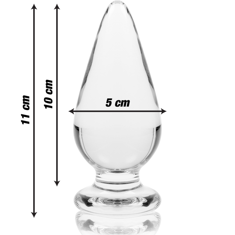 SERIA NEBULA BY IBIZA – MODEL 4 KOREK ANALNY ZE SZKŁA BOROKRZEMOWEGO PRZEZROCZYSTY 11 CM -O- 5 CM