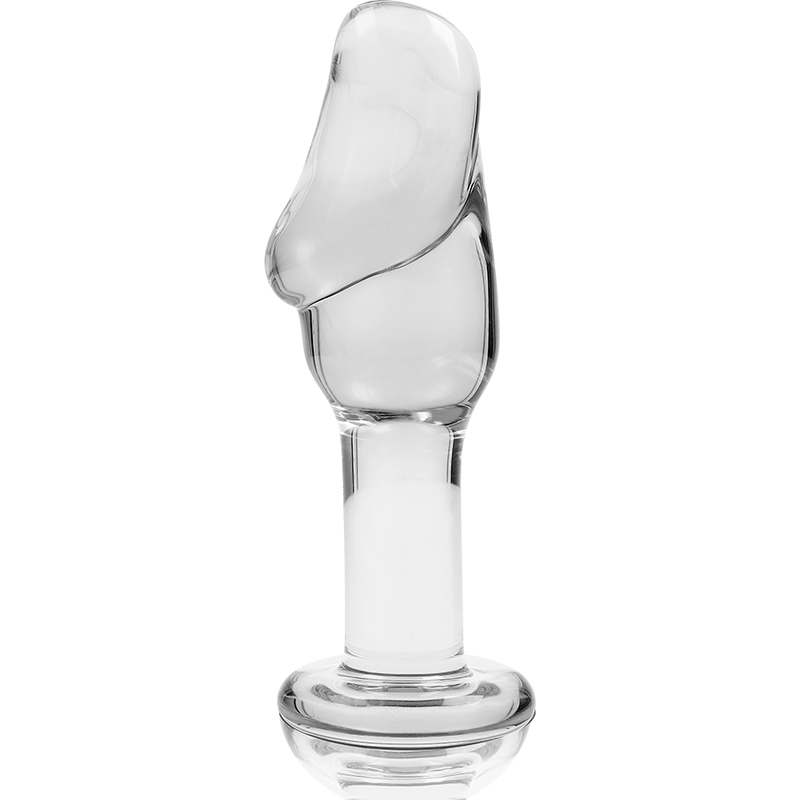 SERIA NEBULA BY IBIZA - MODEL 6 SZKLANY KOREK ANALNY ZE SZKŁA BOROKRZEMOWEGO BEZBARWNY 12,5 CM -O- 4 CM