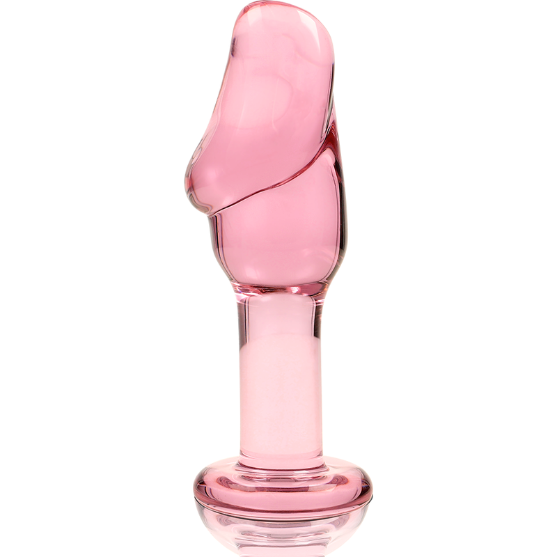 SERIA NEBULA BY IBIZA - KOREK ANALNY MODEL 6 SZKŁO BOROKRZEMOWE RÓŻOWE 12,5 CM -O- 4 CM