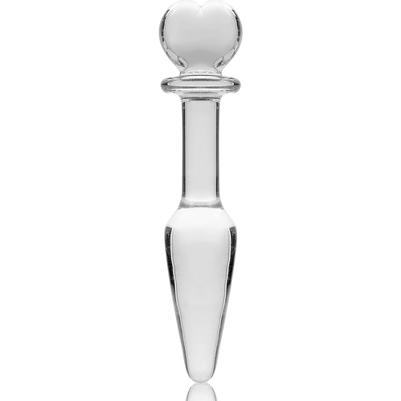 SERIA NEBULA FIRMY IBIZA – KOREK ANALNY MODEL 7 ZE SZKŁA BOROKRZEMOWEGO, PRZEZROCZYSTY 13,5 CM -O- 3 CM