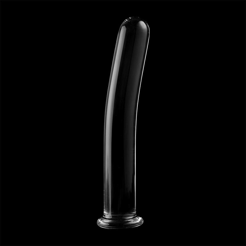 SERIA NEBULA FIRMY IBIZA - SZKLANY DILDO MODEL 8 ZE SZKŁA BOROKRZEMIANOWEGO PRZEZROCZYSTY 14,5 CM -O- 2 CM