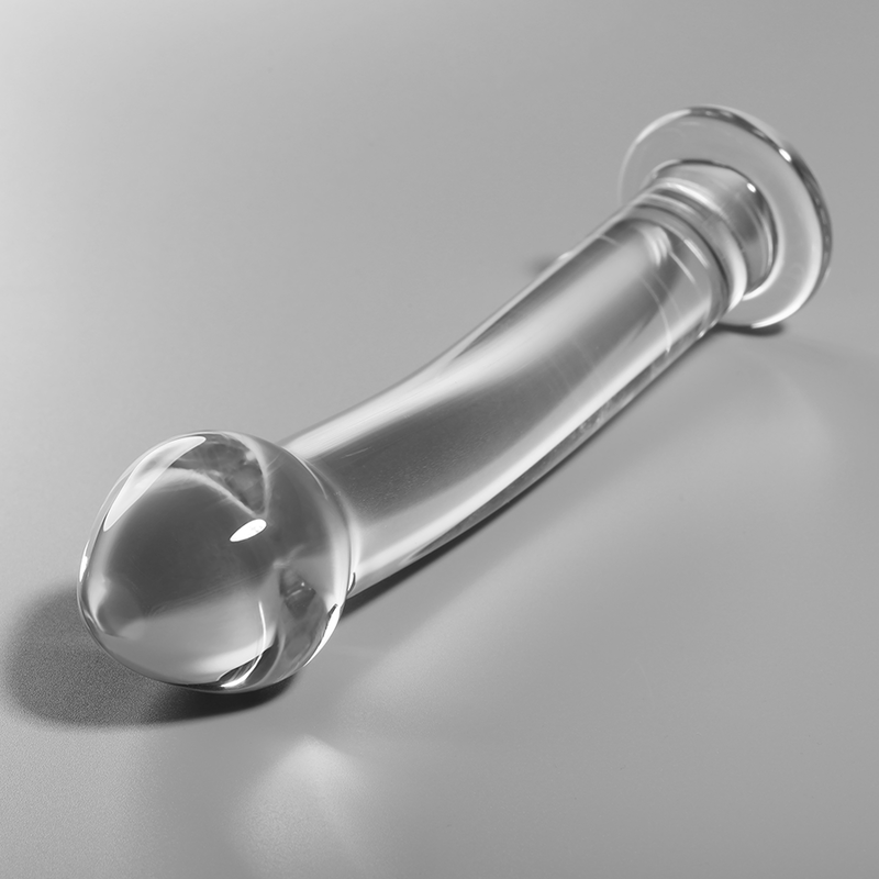 SERIA NEBULA FIRMY IBIZA - MODEL 11 DILDO ZE SZKŁA BOROKRZEMIANOWEGO PRZEŹROCZYSTE 16 CM -O- 3 CM