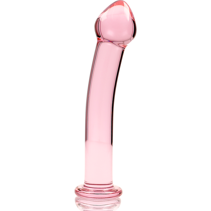 SERIA NEBULA IBIZA - MODEL 11 DILDO SZKŁO BOROKRZEMIANOWE RÓŻOWE 16 CM -O- 3 CM