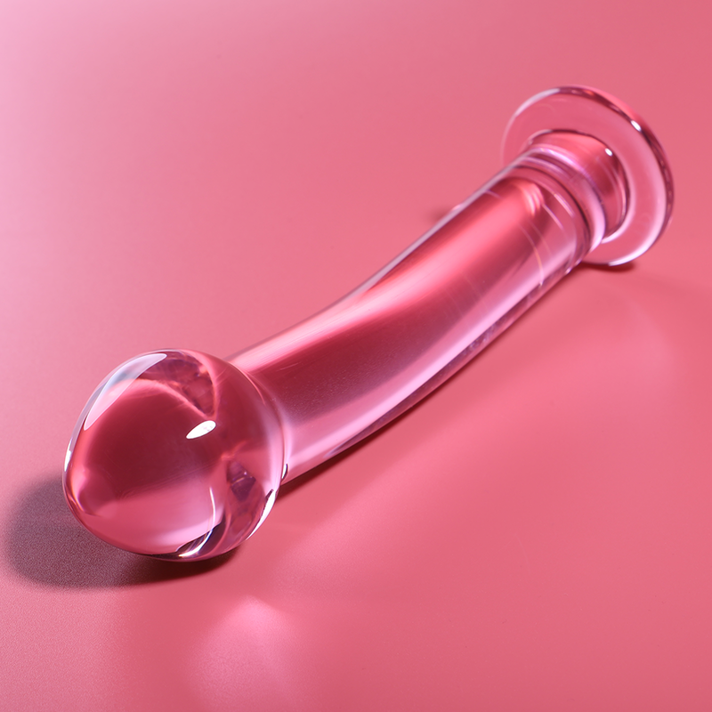 SERIA NEBULA IBIZA - MODEL 11 DILDO SZKŁO BOROKRZEMIANOWE RÓŻOWE 16 CM -O- 3 CM