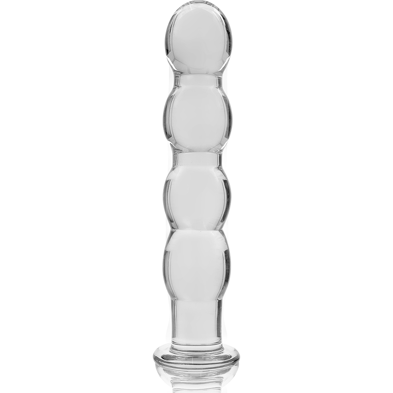 SERIA NEBULA FIRMY IBIZA - MODEL 10 DILDO SZKŁO BOROKRZEMOWE PRZEŹROCZYSTE 16,5 CM -O- 3,5 CM
