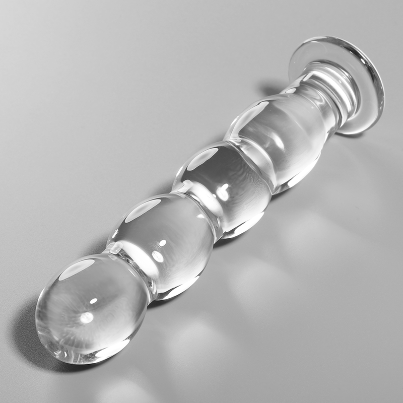 SERIA NEBULA FIRMY IBIZA - MODEL 10 DILDO SZKŁO BOROKRZEMOWE PRZEŹROCZYSTE 16,5 CM -O- 3,5 CM