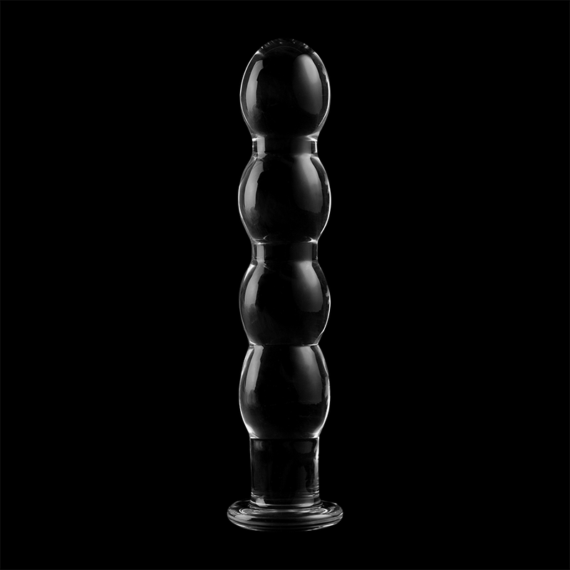 SERIA NEBULA FIRMY IBIZA - MODEL 10 DILDO SZKŁO BOROKRZEMOWE PRZEŹROCZYSTE 16,5 CM -O- 3,5 CM