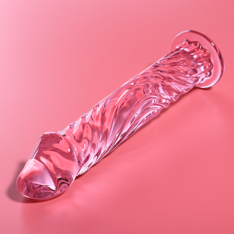 SERIA NEBULA BY IBIZA - MODEL 12 DILDO SZKŁO BOROKRZEMOWE RÓŻOWE 17 CM -O- 3.5 CM
